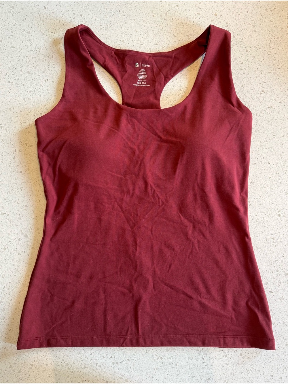 BuffBunny Foundation Tank - Vineyard Dark Red